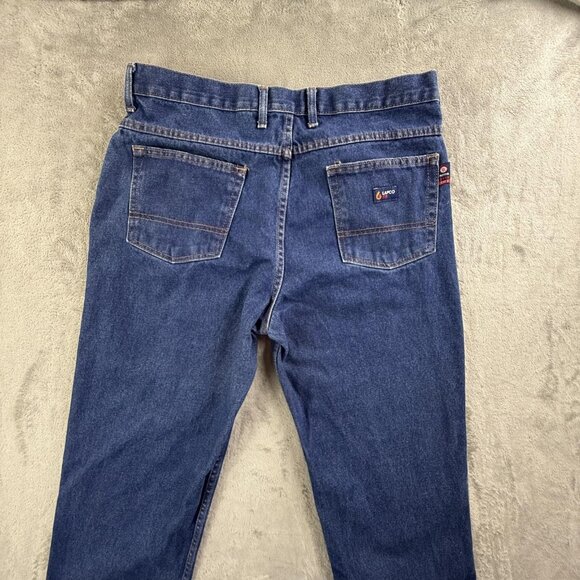 Lapco FR Flame Resistant Jeans Mens 36x34 Blue Denim Work Pants CAT 2 ATPV 13 - Picture 10 of 16
